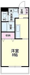 OrionAPARTMENT 1Kの間取図画像