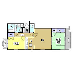 ミラクル西塚 2LDKの間取図画像