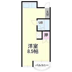 TBクレール ワンルームの間取図画像