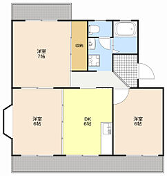 フォレスト1 3DKの間取図画像