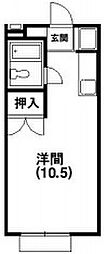 サンアベニュー富塚1 ワンルームの間取図画像