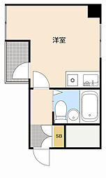 朝日プラザ浜松ステーションスクエア ワンルームの間取図画像