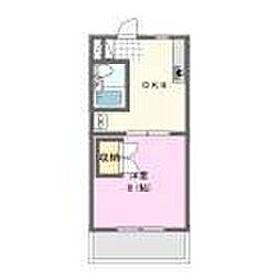 キャンパスみずほ2 1DKの間取図画像