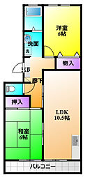 サンク・エスB 2LDKの間取図画像