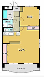 クレール浜松1 1LDKの間取図画像