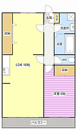 アソルティ増楽町 1LDKの間取図画像