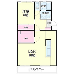 ガーデンハイツ浜松南 1LDKの間取図画像