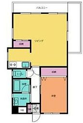 ヴェルメゾン浜松 1LDKの間取図画像