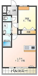セレンディピティ2 1LDKの間取図画像