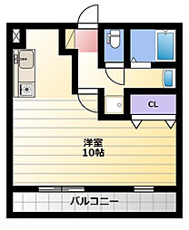 ドゥエル.ピュア 1Kの間取図画像