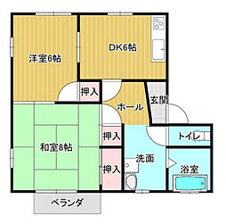 ハイツ葵 2DKの間取図画像
