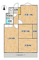 Lコンフォール 3LDKの間取図画像