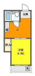 グランドハイムルミネ8 1DKの間取図画像