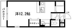 アポロミレニア ワンルームの間取図画像
