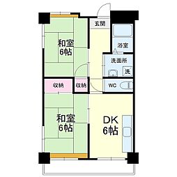 トキワメゾン 2DKの間取図画像