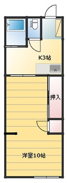 コーポムーンプラザ J｜静岡県浜松市中央区住吉４丁目(賃貸アパート1K・1階・30.00㎡)の写真 その2