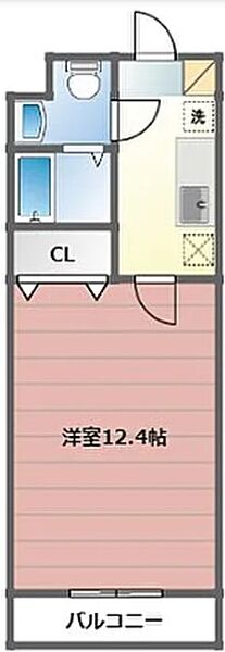 TKマンション中央II 503｜静岡県浜松市中央区中央２丁目(賃貸マンション1K・5階・31.65㎡)の写真 その2