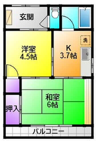 ハイツモントレー G｜静岡県浜松市中央区小豆餅２丁目(賃貸アパート2K・2階・33.40㎡)の写真 その2