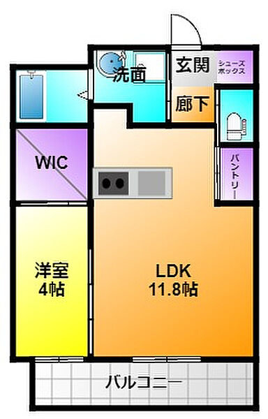 ル・リオンクリーク 104｜静岡県浜松市中央区半田山５丁目(賃貸マンション1LDK・1階・42.00㎡)の写真 その2