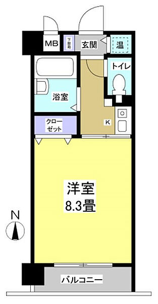 ブライティ助信 408｜静岡県浜松市中央区新津町(賃貸マンション1K・4階・24.58㎡)の写真 その2