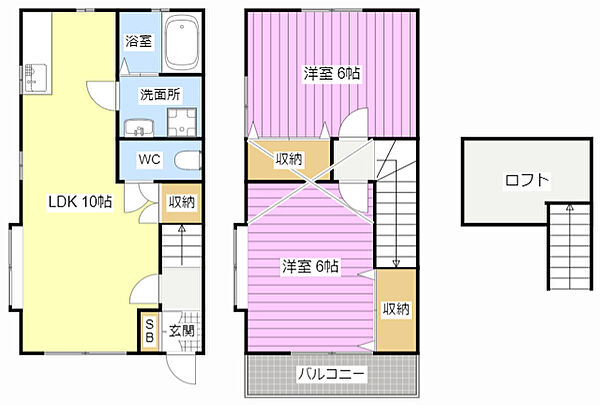 PEACE　HOUSE 102｜静岡県浜松市浜名区中瀬(賃貸テラスハウス2LDK・1階・52.99㎡)の写真 その2