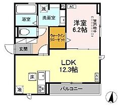 仮）D-room上浅田二丁目II 202 ｜ 静岡県浜松市中央区上浅田２丁目（賃貸アパート1LDK・2階・46.73㎡） その2