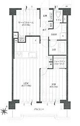 白幡コーポサンキョー 1SLDKの間取図画像