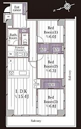 ライフプラザ六実 3LDKの間取図画像