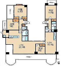 アーバンエクセル白井B棟・くすのき棟 4LDKの間取図画像