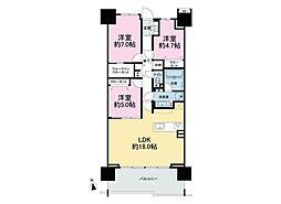 ミッドガーデンシティザ・テラス 3LDKの間取図画像