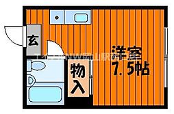 山下コーポ 3階1Kの間取り