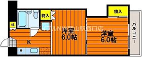 オークタウンマンション  ｜ 岡山県岡山市北区北方1丁目（賃貸マンション2K・2階・32.20㎡） その2