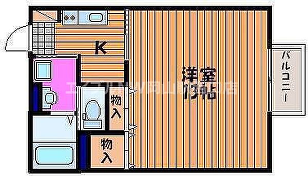 ドムスフローラ　Ｂ棟 ｜岡山県岡山市北区伊福町3丁目(賃貸マンション1K・3階・36.76㎡)の写真 その2