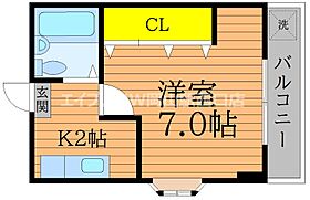 ラッキーハウス南棟  ｜ 岡山県岡山市北区昭和町（賃貸アパート1K・2階・19.00㎡） その2