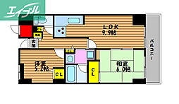 ファミールタワープラザ岡山 2LDKの間取図画像
