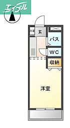 コンフォール 1Kの間取図画像