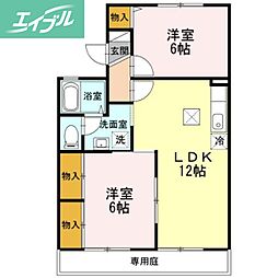 ハウスT&T 2LDKの間取図画像