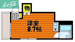 パークウェー学南 ワンルームの間取図画像