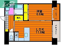 Side-1 1LDKの間取図画像