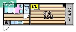 プログレス津島 1Kの間取図画像