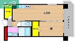ハアラン国体町 1LDKの間取図画像