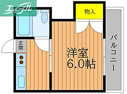 ホワイトメゾン津島C 1Kの間取図画像