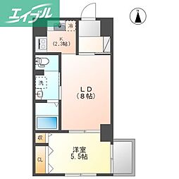 せかんどゆーす西口 1LDKの間取図画像