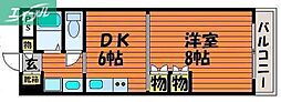 パストラーレ南方 1DKの間取図画像