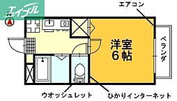 メゾン・モナミ 1Kの間取図画像