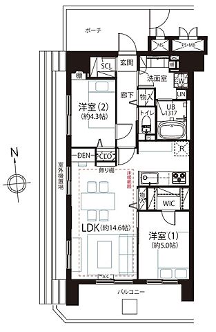 間取り [VECS]マイキャッスル大森町エクセレントステージ 13階/-