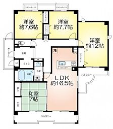 アコーデリア西神中央9号棟 4LDKの間取図画像