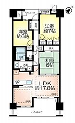 フィレール西神南2番館 3LDKの間取図画像