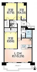 西神中央ウェステージ参番館 3LDKの間取図画像