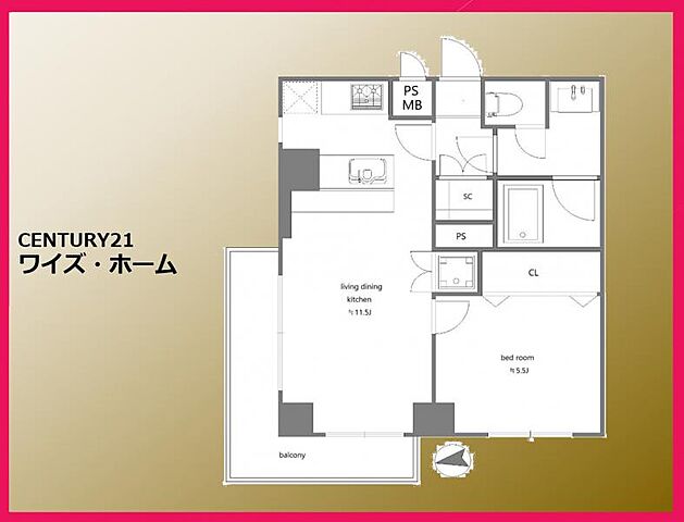 間取り 東京メトロ日比谷線 六本木駅 徒歩11分